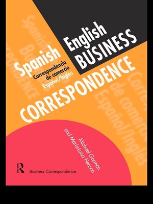 cover image of Spanish/English Business Correspondence